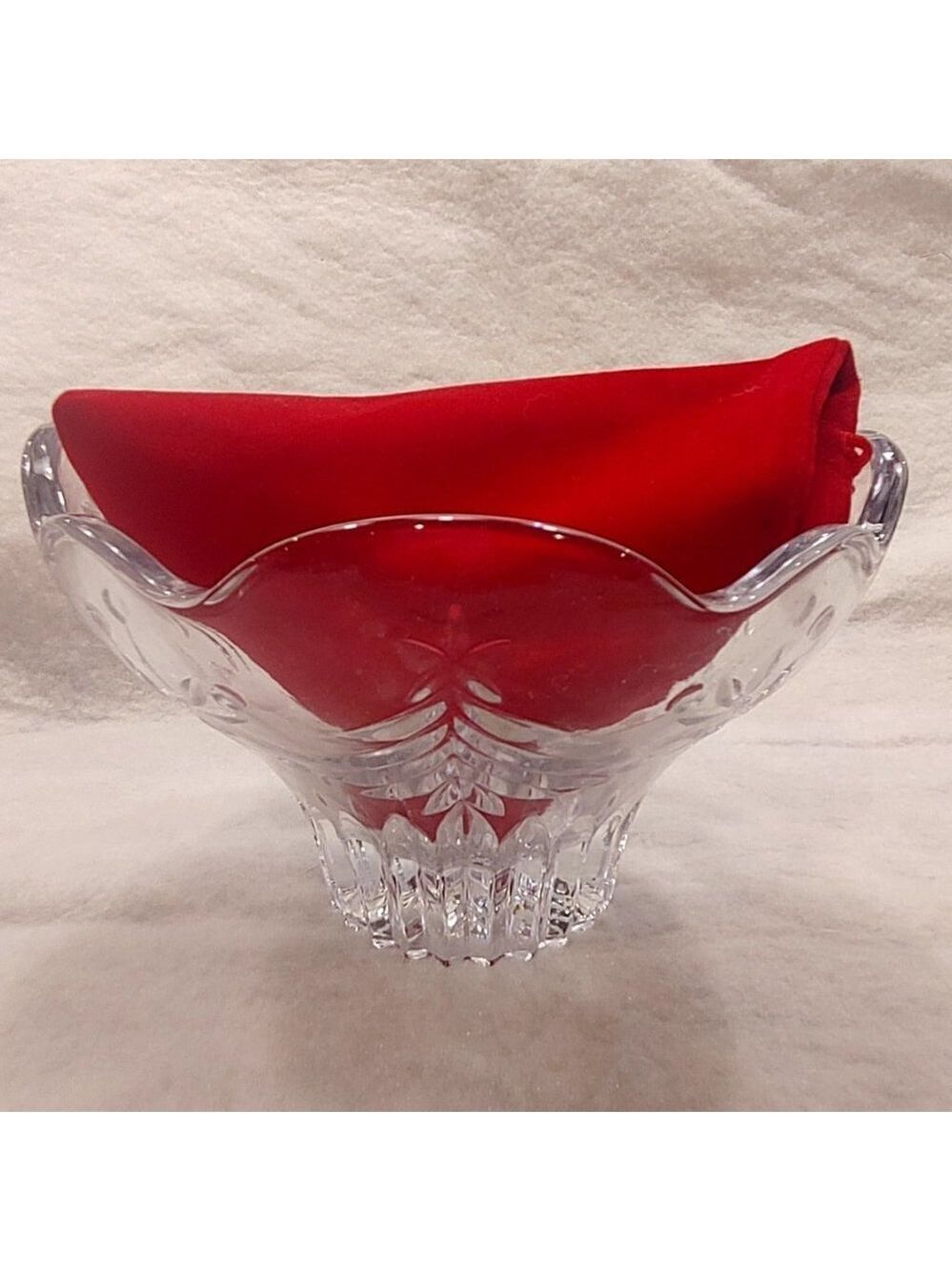 Celebrations by Mikasa Christmas Night Glass Footed Candy Bowl